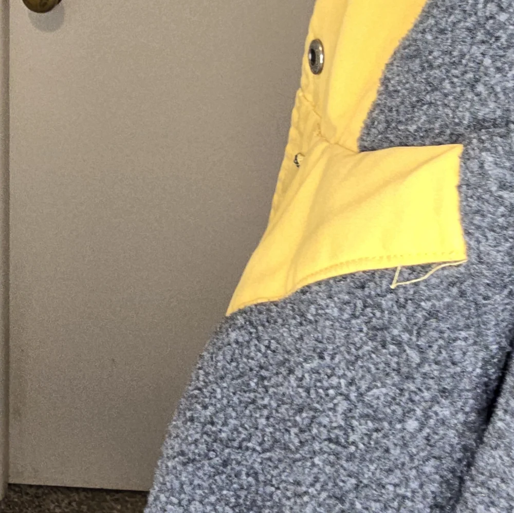 Vintage Eddie Bauer Fleece-Lined Anorak Rain Jacket In Mustard Yellow Size Med - Picture 9 of 15